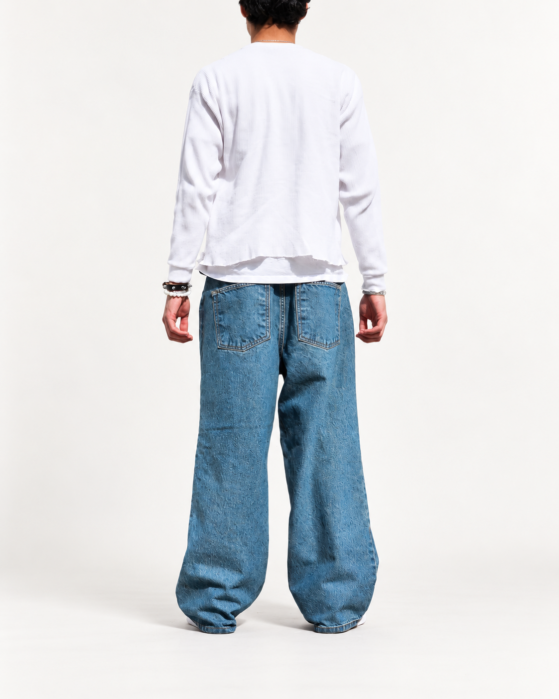 Neo Blue vintage blue double knee baggy jeans - image 5