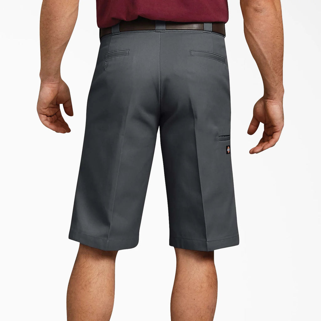Dickies WR850 FLEX Regular Fit 11 inch Work Shorts in Gravel Gray, back view