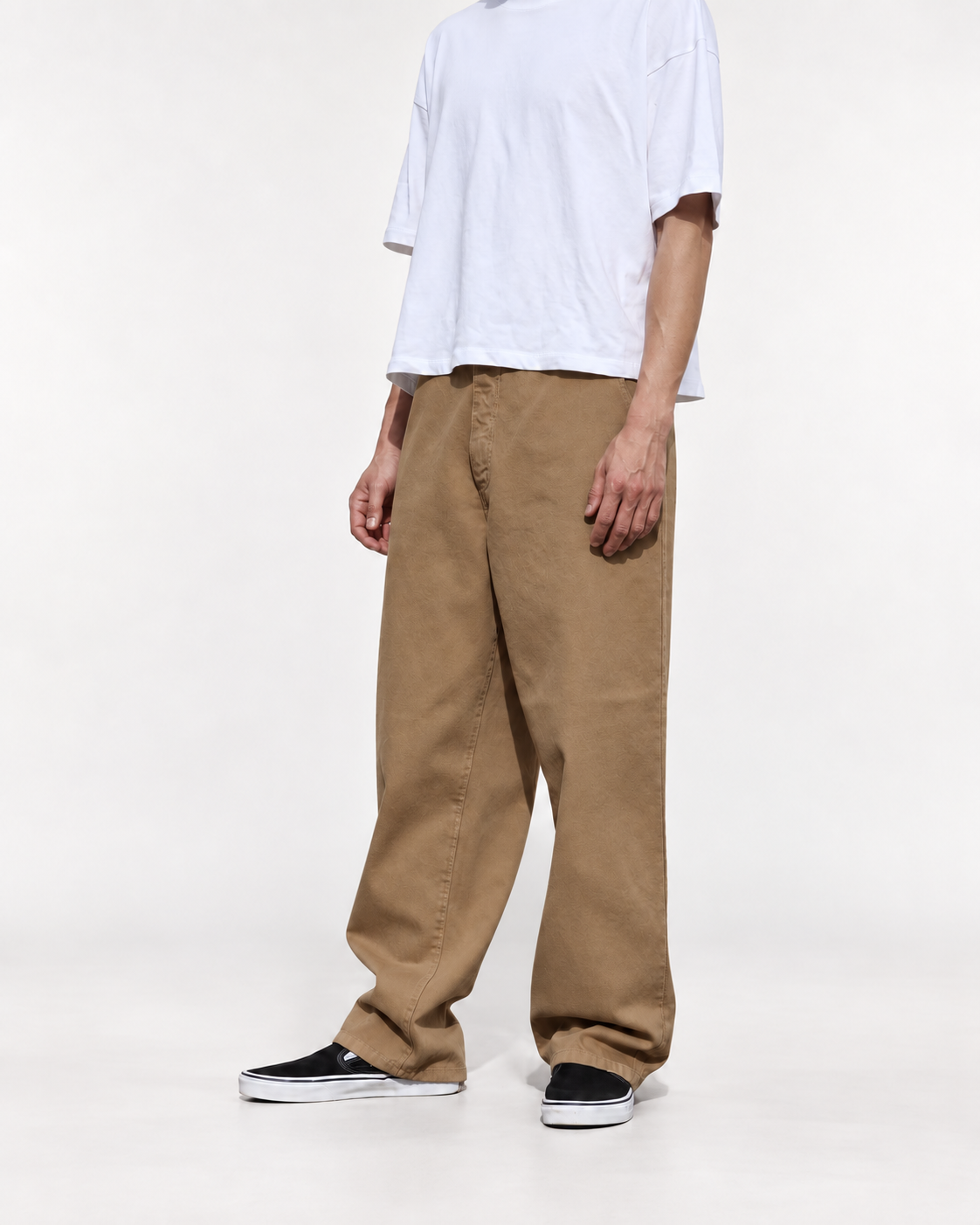 Neo Blue camel baggy chino pants, wide-leg fit - image 2
