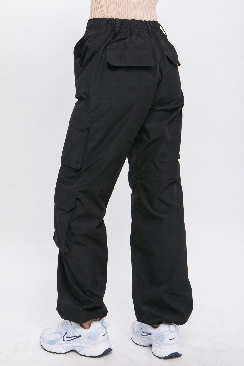 Women's Polyester Cargo Pants with Pockets