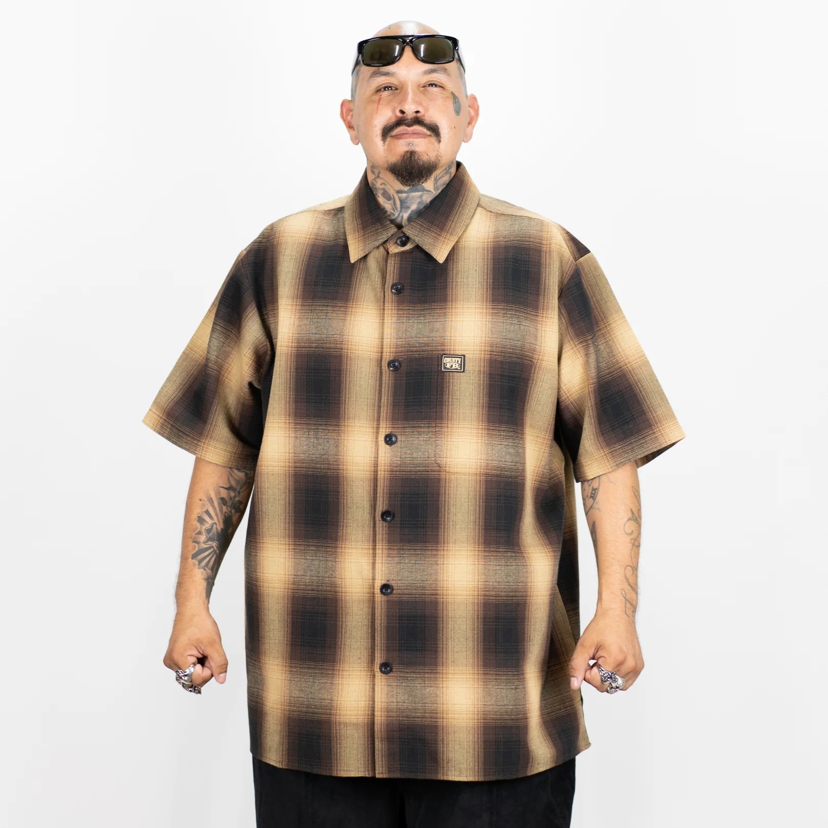 FB County / Short Sleeve Checker Flannel Shirt