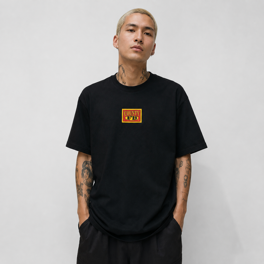 FB County Embroidered Box Logo Heavy Hard T-Shirt