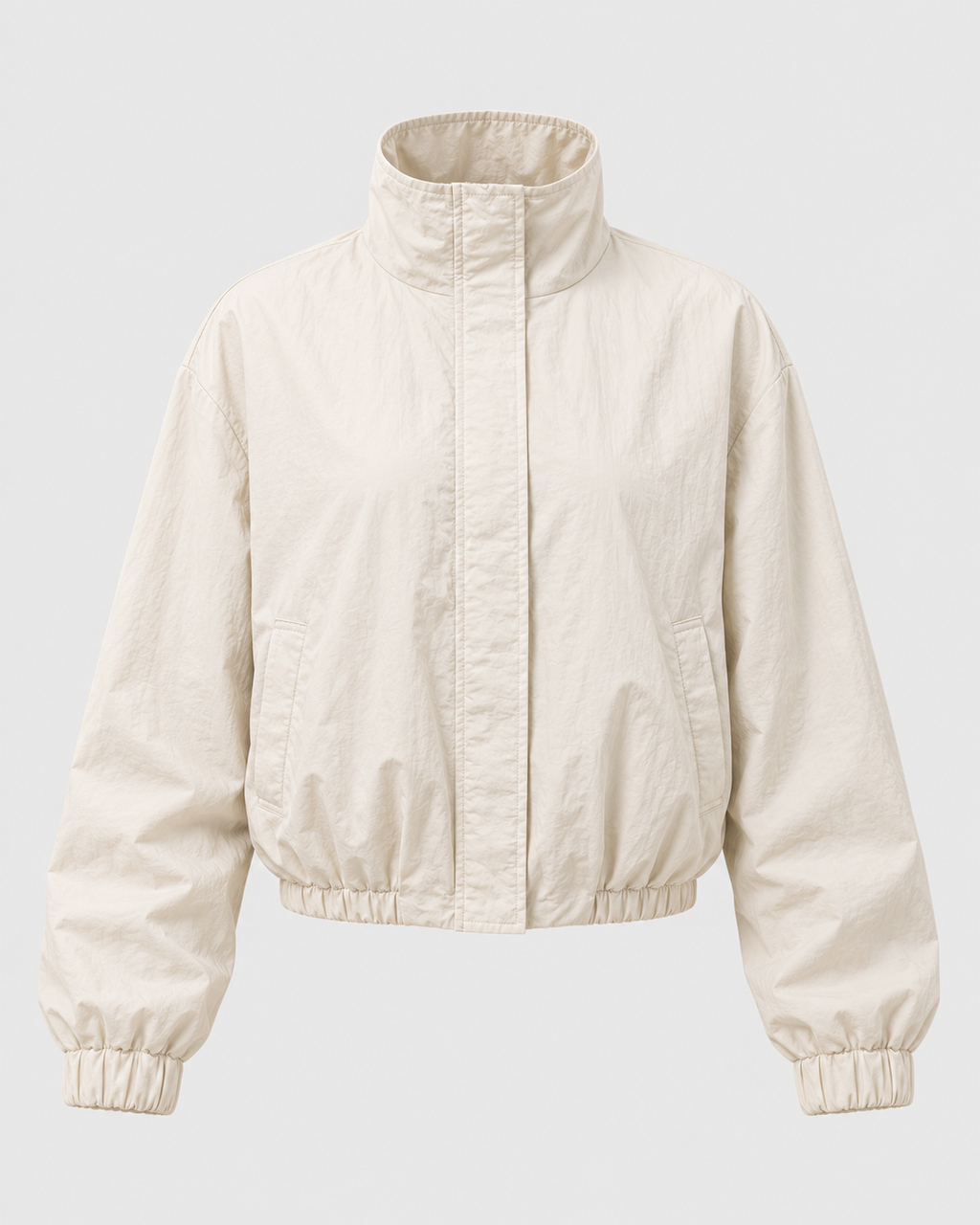 Love Tree women's cropped nylon windbreaker jacket